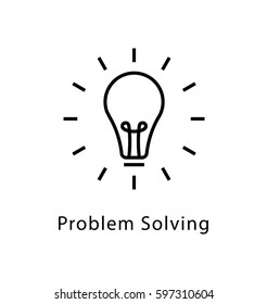 Problem Solving Vector Line Icon 