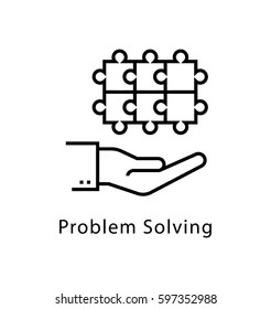 Problem Solving Vector line Icon 