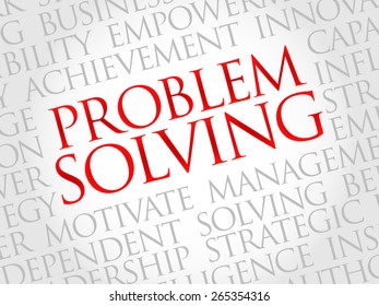 Problem Solving Word Cloud Business Concept Stock Vector (Royalty Free ...