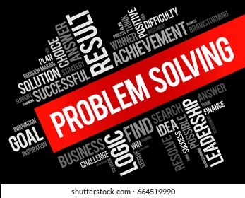 Problem Solving Word Cloud Collage Business Stock Vector (Royalty Free ...