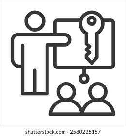 Problem Solving Workshop Outline Icon Vector Illustration