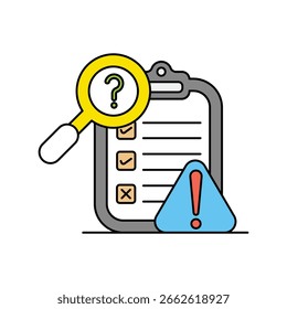 Ícone da Declaração do Problema com ilustração de stock de vetor de fundo branco