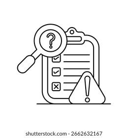 Problem Statement icon with white background vector stock illustration
