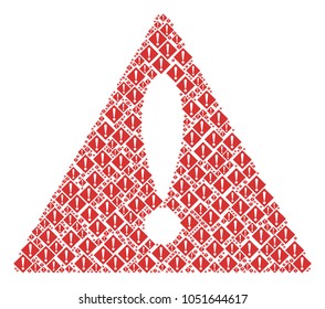 Problem Symbol concept designed of warning design elements. Vector warning items are combined into conceptual notice symbol illustration.