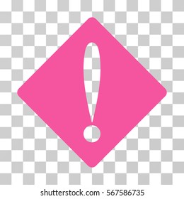 Problem vector pictogram. Illustration style is flat iconic pink symbol on a transparent background.