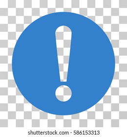 Problem vector pictograph. Illustration style is flat iconic cobalt symbol on a transparent background.
