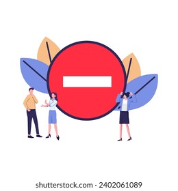 problem at work metaphore flat style illustration vector design
