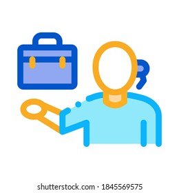 problems about work icon vector. problems about work sign. isolated contour symbol illustration