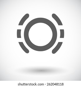 Problems with brake fluid. Single flat icon on white background. Vector illustration.
