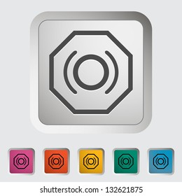 Problems with brake fluid. Single icon. Vector illustration.