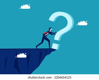 problemas. Los hombres de negocios dejan dudas. vector de concepto de negocio