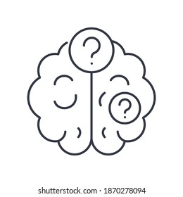Problems concept icon, linear isolated illustration, thin line vector, web design sign, outline concept symbol with editable stroke on white background.