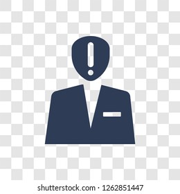 Icono de problemas. Concepto del logotipo "Problemas de moda" sobre fondo transparente de la colección de recursos humanos