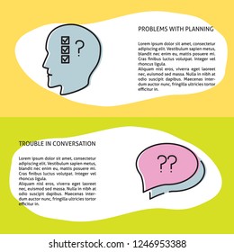 Problems with planning and social communication concepts in line style