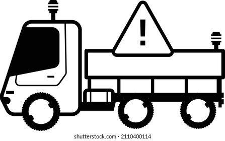 problems with self-driving Vehicle Concept, Error or Calibration Vector Icon Design, Future transportation Symbol, Driver less Transport innovations Sign, Autonomous aerial vehicle Stock Illustration