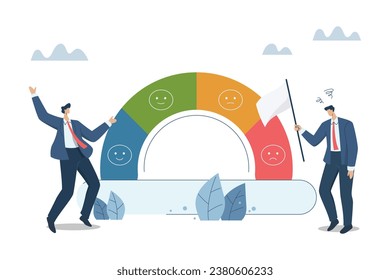 Problems with stress levels and work pressure, Growing tensions in organization and emotional regulation, Businessman who handles stress well with a businessman who gives up.