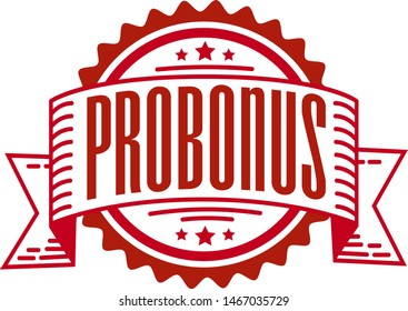 Probonus sign on white background