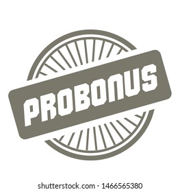 PROBONUS stamp on white background