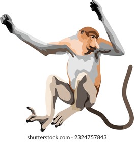 Proboscis Monkey Mammal Animal Vector