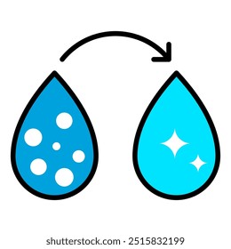 Procces Desalination of water icon