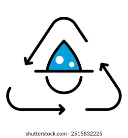 Procces Desalination of water icon