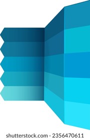 Elemento infográfico de etapas de proceso. Etiqueta de diseño azul