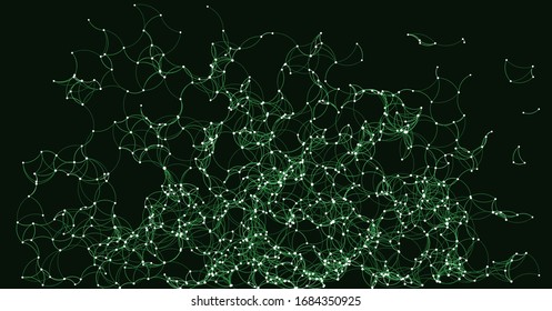 Procedural Art Network Mesh background illustration