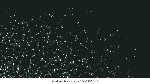 Procedural Art Network Mesh background illustration