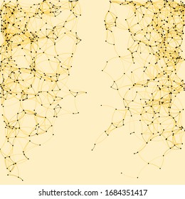 Procedural Art Network Mesh background illustration