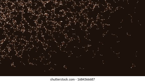 Procedural Art Network Mesh background illustration