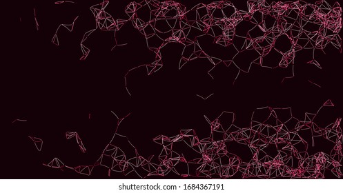 Procedural Art Network Mesh background illustration