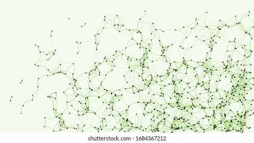 Procedural Art Network Mesh background illustration