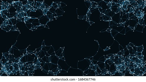 Procedural Art Network Mesh background illustration