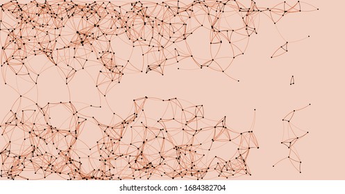 Procedural Art Network Mesh background illustration