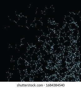 Procedural Art Network Mesh background illustration