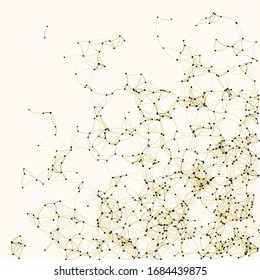 Procedural Art Network Mesh background illustration