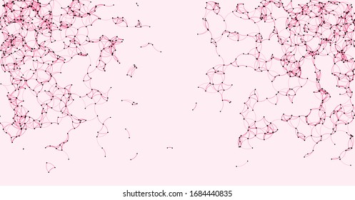 Procedural Art Network Mesh background illustration