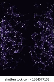 Procedural Art Network Mesh background illustration