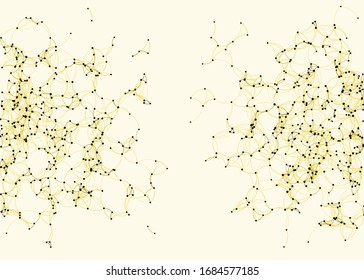 Procedural Art Network Mesh background illustration