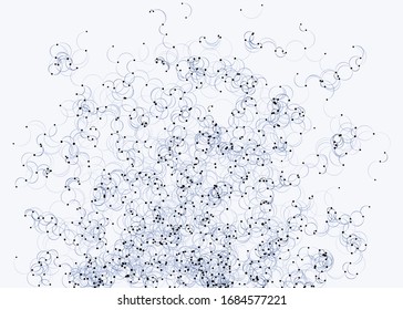 Procedural Art Network Mesh background illustration