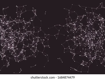Procedural Art Network Mesh background illustration