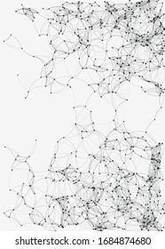 Procedural Art Network Mesh background illustration