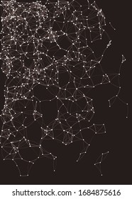 Procedural Art Network Mesh background illustration