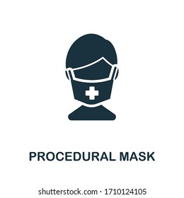 Procedural Mask icon. Simple illustration from personal protection collection. Creative Procedural Mask icon for web design, templates, infographics