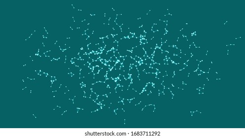 Procedural Network Mesh Art background illustration