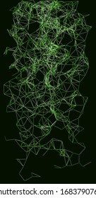 Procedural Network Mesh Art background illustration