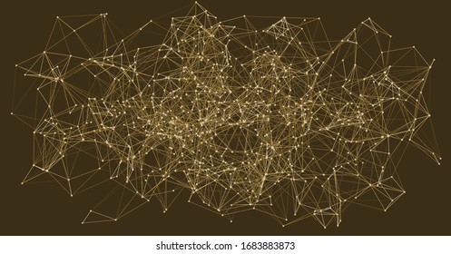 Procedural Network Mesh Art background illustration