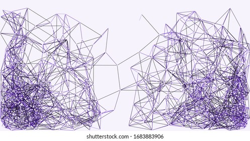 Procedural Network Mesh Art background illustration
