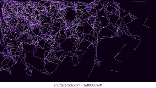 Procedural Network Mesh Art background illustration