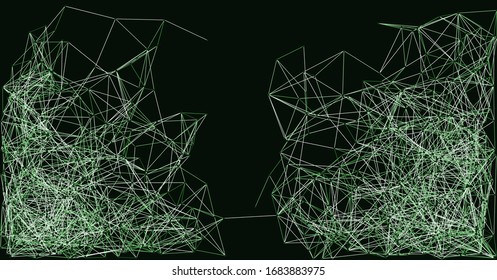 Procedural Network Mesh Art background illustration
